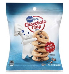 Pillsbury Soft Baked Mini Chocolate Chip Cookies 1.5 oz 28 Count Snack Dessert