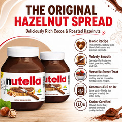 Nutella Hazelnut Spread with Cocoa, 33.5 oz, 2-count