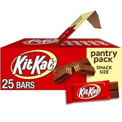 KIT KAT Milk Chocolate Wafer Snack Size, Candy Pantry Packs, 25 Pieces 12 Count