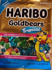 Haribo Goldbears Tropical 4oz Bag Limited Edition Gummy Candy New Free Shipping