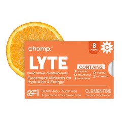 Chomp Gums LYTE Electrolyte Chewing Gum, Sugar-Free with 1 Count (Pack of 1)