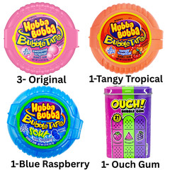 Hubba Bubba Bubble Tape & Ouch Gum Variety Pack 6 Total Limited Set