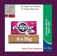 Eclipse Sugar-Free Mints Tins 30 – 35 g | 8 – Tin Bulk Pack | Choose Flavour