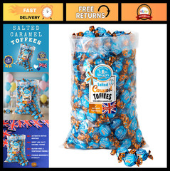 Bulk Salted Caramel Toffees 88.18 Oz – Chewy Butter Toffee Candy, English Sweets