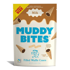 MUDDY BITES Milk Chocolate Waffle Cone Snacks – 4.25oz