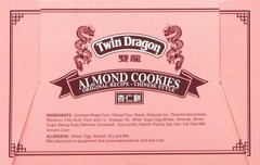 Twin Dragon Almond Cookies 15 Oz – Cholesterol Free Snack