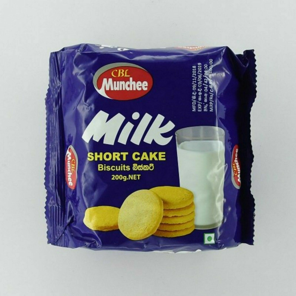 CBL Munchee Milk Short Cake Biscuits 100% Genuine Quality Sweet Biscuits 200g