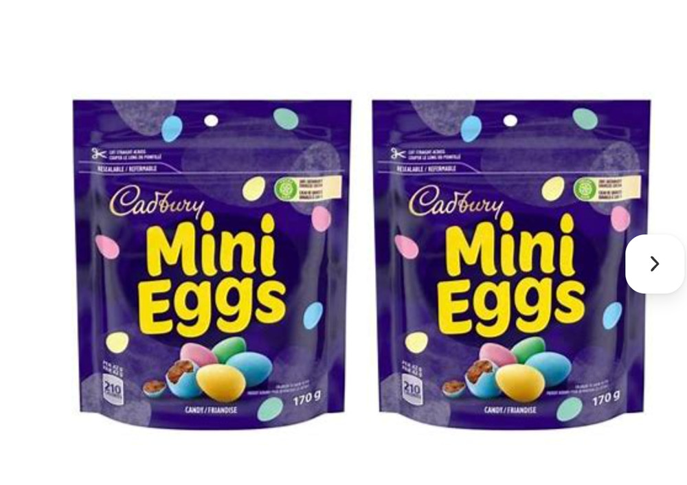 (2 Pack) Cadbury Mini Eggs, Chocolatey Candy Eggs EXP 10/2026