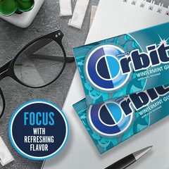 Orbit Wintermint Sugar Free Chewing Gum Travel Essentials – 3 Ct Pack