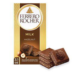 Premium Chocolate Bar, Milk Chocolate with Hazelnut Filling, Perfect Self Treat,