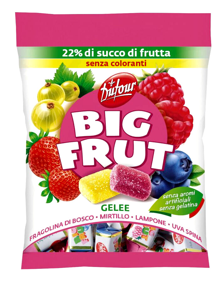 BIG FRUT DUFOUR 150g CARAMELLE GELEE FRUTTI DI BOSCO italian gelatine elah fruit