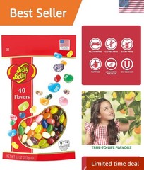 Party-Ready 9.8oz Resealable Jelly Beans – 40 Assorted Flavors to Enjoy