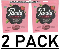 2 PACK – Panda Licorice Raspberry Licorice 7 oz Each (Total 14oz)