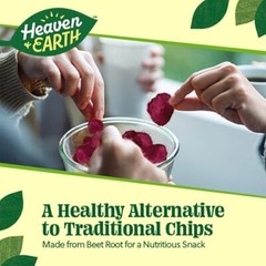 Heaven & Earth Beet Chips – Non-GMO, Gluten Free, Kosher – 5oz (2 Pack)