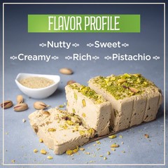 Eastanbul Halvah with Pistachio, 10.6oz, Turkish Halva, Tahini Halvah Pistachio