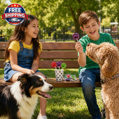 20-Count Paw Print Tattoo Lollipops for Kids – Individually Wrapped Fruit Flavor