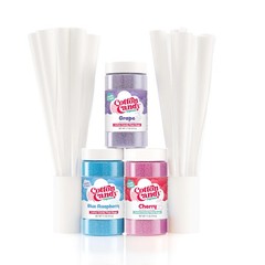 Cotton Candy Floss 50-Cones Flossine Sugar Flavoring Machine Maker Supplies Kit