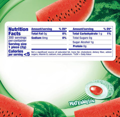 Mentos Chewing Gum (Watermelon) 50 Count Pack of 6