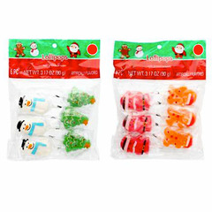 Christmas Seasonal Edition Santa,Christmas Tree,Snowman&Gingerbread Man Lollipop