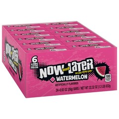 Watermelon Now And Later 24 Count Pack Chewy Fruit Candy Individually Wrapped