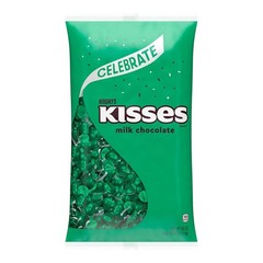 Hershey’s Kisses Green Foil Milk Chocolate 371 Kisses 60 ounce Bag SAME DAY SHIP