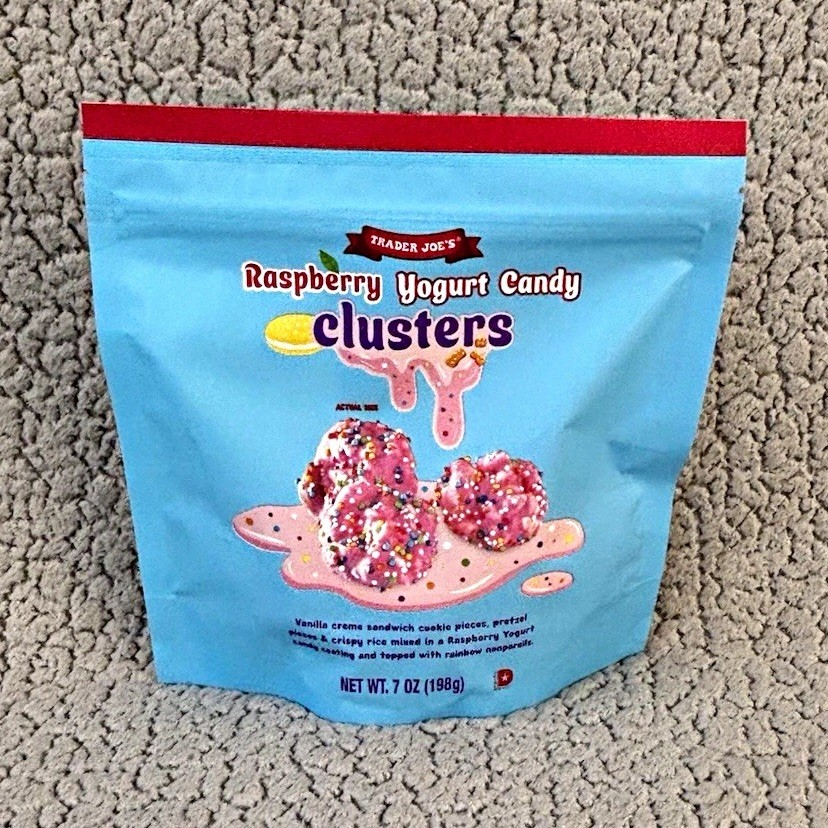 Trader Joe’s Raspberry Yogurt Candy Clusters Snack Bag 7 oz (198g)