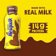 Nestle Nesquik Low Fat 1% Milk Chocolate 14 Ounce (Pack of 12)
