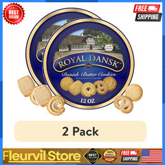 2 pack Royal Dansk Danish Butter Cookies Premium Cookies 12 oz – No Fee US Stock