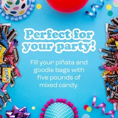 5 lbs Party Candy Mix – Individually Wrapped, Peanut Free, Gluten Free Treats