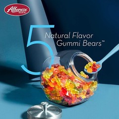 5lbs of World’s Best Natural Gummi Bears – Delicious & Allergy-Friendly Treats