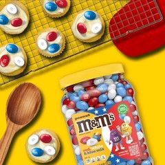 M&M’S Red, White & Blue Peanut Milk Chocolate Candy, 62 oz.