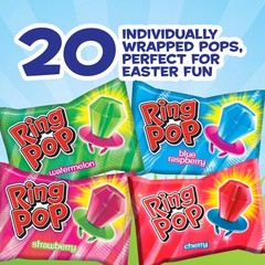 Ring Pop Candy, Easter Lollipops, 20 Ct Party Favors in 20 Count Bag, Multi