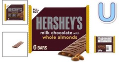 Creamy Milk Chocolate & Whole Almonds Bars, 1.45 oz Each – Perfect for Holidays