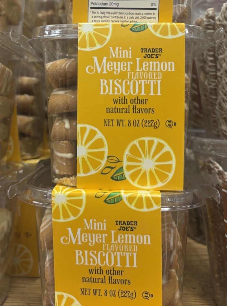 2 Packs Trader Joe’s Mini Meyer Lemon Flavored Biscotti 8 oz Each LIMITED 🍋🍋