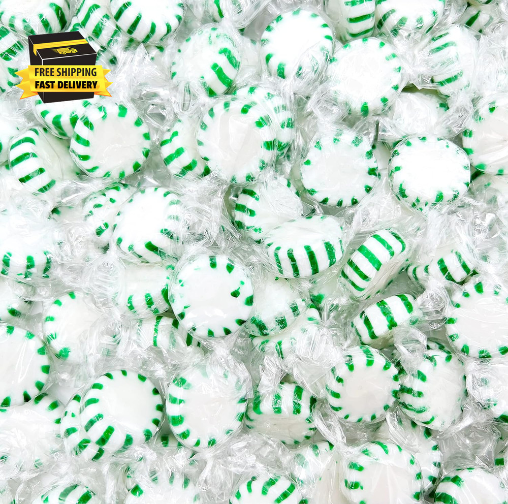 Starlight Spearmint Mints | 1 Pound Bag – Approx. 85 Count | Old Fashioned Hard