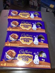 Cadbury Caramel Eggs Milk Chocolate 4-Boxes 16-Eggs Easter 08/2026