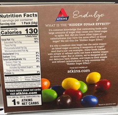 5- Energy Bar Chocolate Peanut Candies Treat By Atkins Endulge