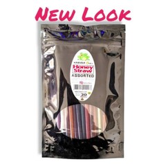 HONEY STRAWS 40 Straws 2 Pack KOSHER ASSORTED FLAVORS USA HONEY in Each Straw