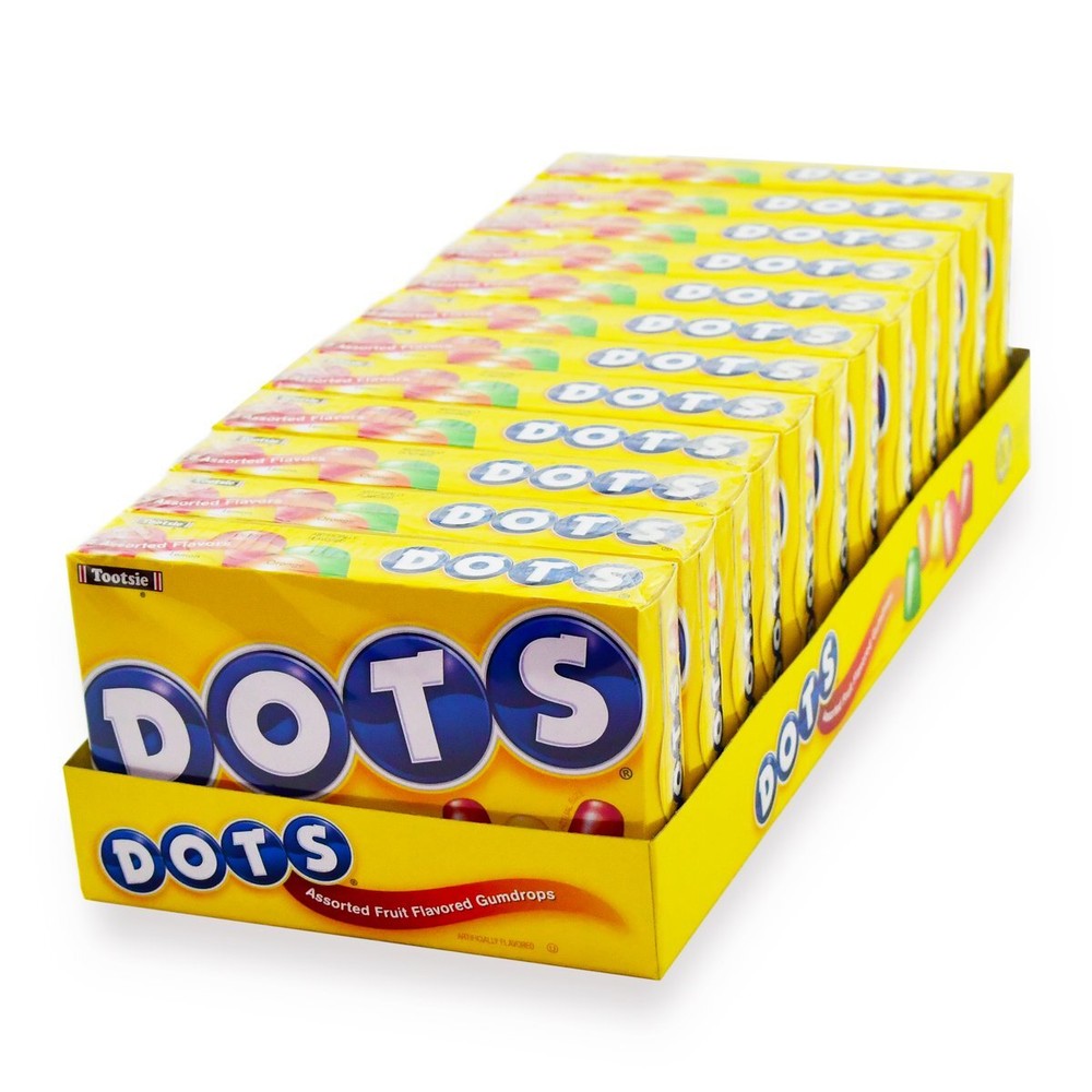 12 Pack 65 Ounce Dots Gumdrop Candy Lime Orange Cherry Strawberry Lemon