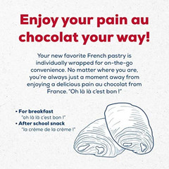 La Boulangere Pains Au Chocolat, Chocolate Croissants, Individually Wrapped, Non