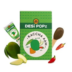GO DESi Popz Kaccha Aam Pop Raw Mango & Jaggery Candy Indian Snack 40Pieces 320g