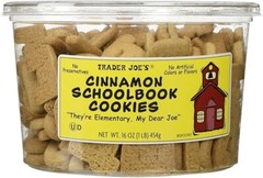 Trader Joe’s Cinnamon Schoolbook Cookies 16 Oz. Container ( Snacks For Kids)