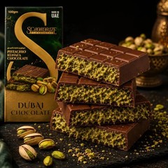 Schokorize Dubai Pistachio Kunafa Chocolate Bar 100gm