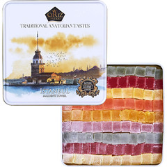 Cerez Pazari Turkish Delight Candy Gift Basket 2 Lbs, Lokum Dessert Christmas