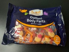 4x Gummy Body Parts Sweet Smiles Halloween Candy Indiv. Wrap. 21×4=84pc EXP 8/26