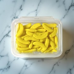 Chewy Banana Shaped Gummy Candy, Bulk Party Tub, 12 Oz