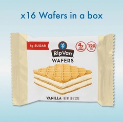 Rip Van Vanilla Wafers 16 Pack Low Sugar 1g Sugar 120 Cal 3 boxes