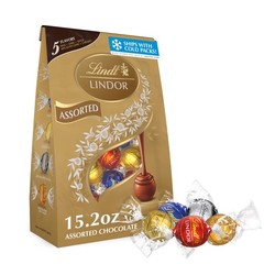 Lindt LINDOR Assorted Chocolate Candy 15.2 Ounce (Pack of 1), Natural