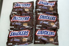 6 “Fun Size 11 Oz Snickers Wrapped Packages” Over 4 Pounds / Free Shipping