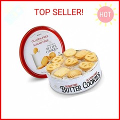 Gluten Free Sugar Free Butter Cookies 36 Count Traditional Danish Cookies, Premi